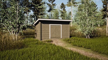 Pihavarasto P8 Hirsitalli 8m2 LP-GARDEN